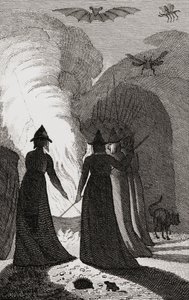 A Coven of Witches around a Cauldron
