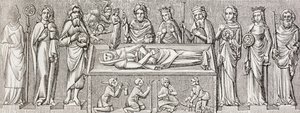After the bas-relief on the tomb of Princess Elisabeth of Hungary a Catholic Saint, from 