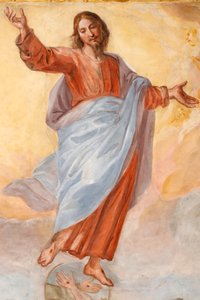 Ascension of Christ. The Basilica della Santissima Annunziata del Vastato. Genoa. Italy.