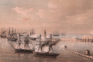Assault of Fleet against lantern, siege of Ancona