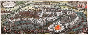 Battle of Lutzen between the Swedish troops and that of the Catholic League (Holy Empire) by . .