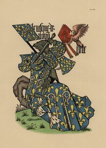 Bishop of Noyon, with mitre and standard