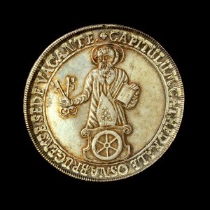 German Coin depicting full length figure of St. Peter, Patron Saint of the Bishopric