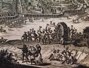 Inhabitants of Loango, in land of Bramas, engraving from Description de l