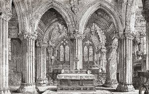 Interior of Rosslyn Chapel, Roslin, Midlothian, Scotland by . .