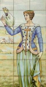 Interior View, Tile Panel, Painter Furcy Ernest Tondeur, Executor Boch Frères La Louvière by . .