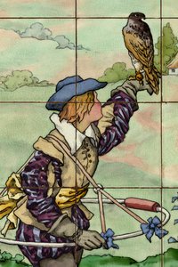 Interior View, Tile Panel, Painter Furcy Ernest Tondeur, Executor Boch Frères La Louvière, Second Panel, Detail by . .