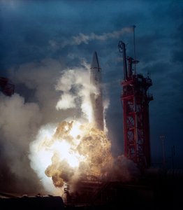 USA Rocket Exploding on Launch Pad by Frederick (attr. to) Barnard