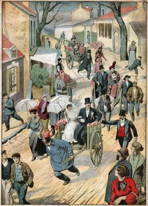 Wedding Procession on Handcart