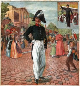 Policeman in Paris by Ferdinand Georg Waldmuller