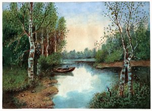 Pond with a Boat