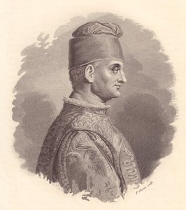 Portrait of Duke of Milan, Filippo Maria Visconti (1392-1447), copper engraving by F Clerici from portrait published by Antonio Campo