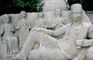 Relief depicting a Palmyrian family, probably c.10th-8th century BC by Hippolyte Lalaise Devéria