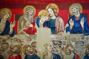 Saint Mark Museum. Tapestry in Wool with Episodes from the Passion of Christ. The Last Supper. by . .