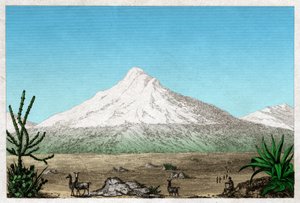 The Chimborazo Volcano from the Plateau of Tapia, Ecuador