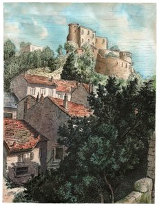 Village with a Castle by . .