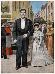 Wedding of a freak show giant