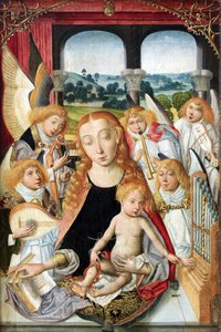 Virgin with Angels Playing Musical Instruments