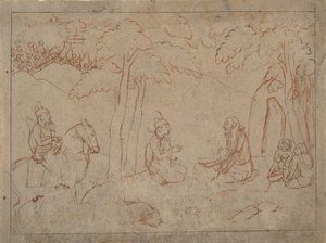 Rama and Lakshmana Visit the Hermitage of an Ascetic by a first generation master after Nainsukh
