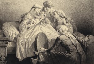 A Man Born into the World by after Albert Robida