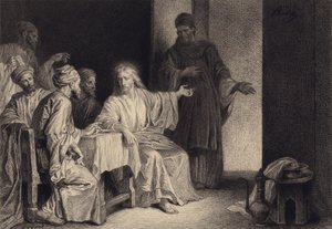 Christ Heals the Man Afflicted with Dropsy by after Albert Robida