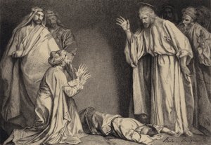 Jesus Heals the Possessed Child by after Albert Robida