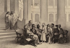 Jesus in the Midst of the Doctors by after Albert Robida
