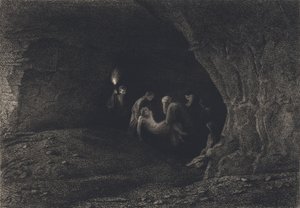 Jesus Laid in the Sepulchre by after Albert Robida