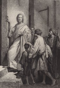 The Giving of Sight to the Blind Men by after Albert Robida