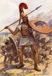 A Hoplite in the Army of Servius Tullius by after Amedee Forestier