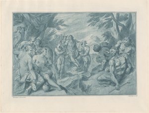 The Musical Contest Between Apollo and Pan by after Bartholomaeus Spranger Andrea Scacciati