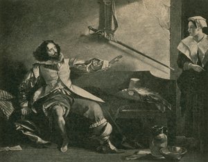 Charles Dickens as Captain Bobadil, in Every Man in His Humour by after Charles Robert Leslie