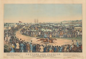 Peytona and Fashion: In Their Great Match for $20,000. Over the Union Course L.I. May 13th. 1845, Won by Peytona. Time 7:39 3/4, 7:45 1/4