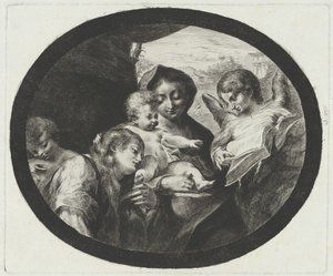 The Virgin and Child with Angels by after Correggio Vivant Denon
