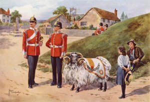 Derby Tom, the Pet Ram of the Sherwood Foresters