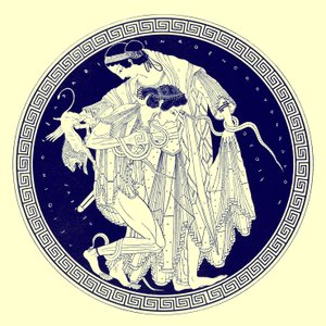 Peleus and Thetis, illustration from Greek Vase Paintings by J. E. Harrison and D. S. MacColl, published 1894 by after English School