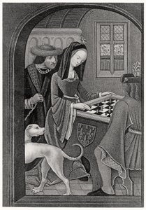 Playing Chess, Engraved by T. Fry by after English School