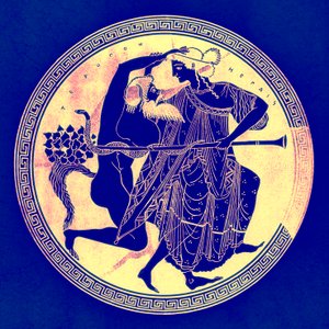Satyr and Maenad, illustration from Greek Vase Paintings by J. E. Harrison and D. S. MacColl, published 1894 by after English School