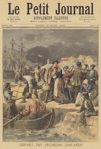 The Fishermen of Iceland Preparing to Go to Sea by after Frederic Theodore Lix