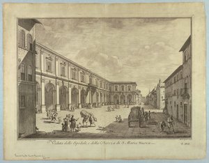 View of Florence, Plate from "Scelta di XXIV Vedute delle principali contrade, piazze, chiese, e palazzi della Città di Firenze"