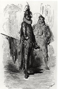 Illustration from Le Capitaine Fracasse by Theophile Gautier engraved by Fortune Louis Meaulle 1866 by Gustave after Dore