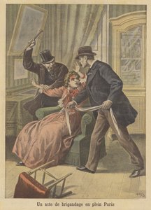 An act of banditry in the heart of Paris by after Henri Meyer
