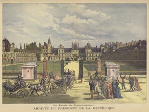 Arrival of the President of France at the Palais de Fontainebleau by after Henri Meyer