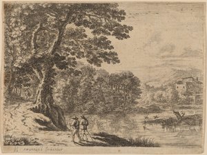 Two Travelers and a Peddler by after Herman van Swanevelt