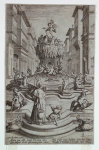 Fountain of Neptune, Florence by after Jan van der Straet, called Stradanus