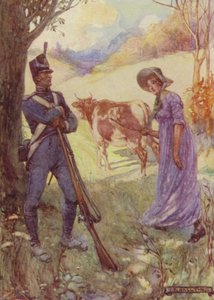 Driving a Cow Before Her, Laura Secord Passed the American Sentries by after Joseph Ratcliffe Skelton