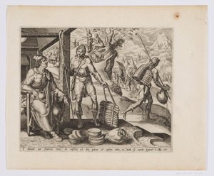 Jesse Sending David with Presents to His Brothers by after Maarten van Heemskerck