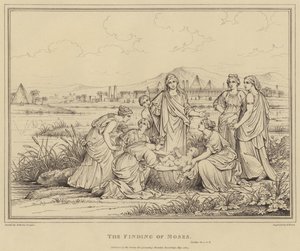 The Finding of Moses, Exodus by after Nicolas Poussin
