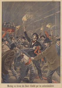 Anti-Nationalists Disrupting a Meeting in Support of the Boers in Paris by after Oswaldo Tofani
