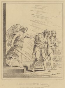 Adam and Eve driven out of Paradise, Genesis by after Raphael